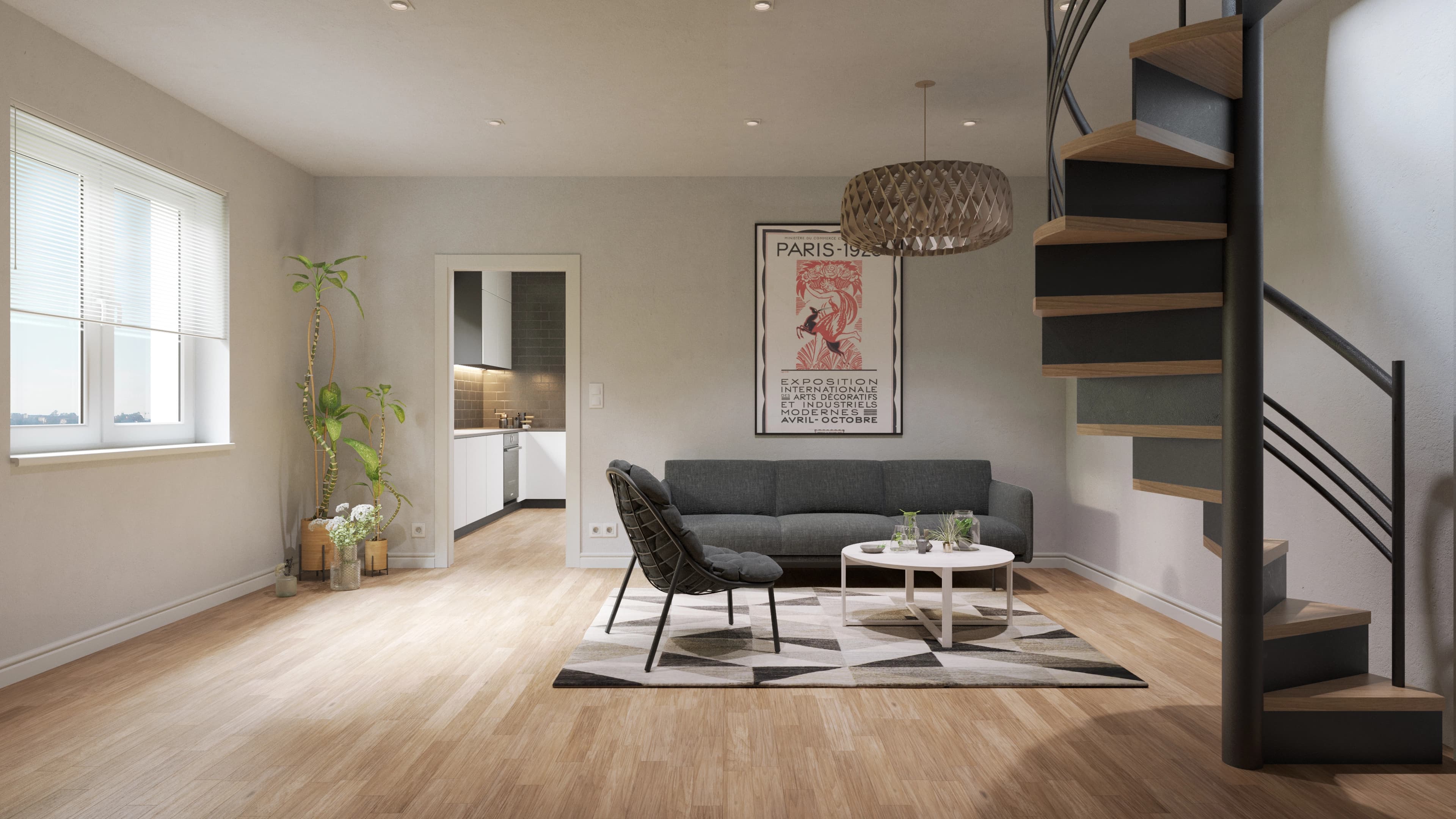 Interiérový render projektu